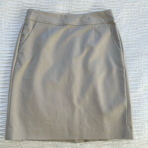 Beige Pencil Skirt